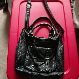 Garage tote with crossbody strap